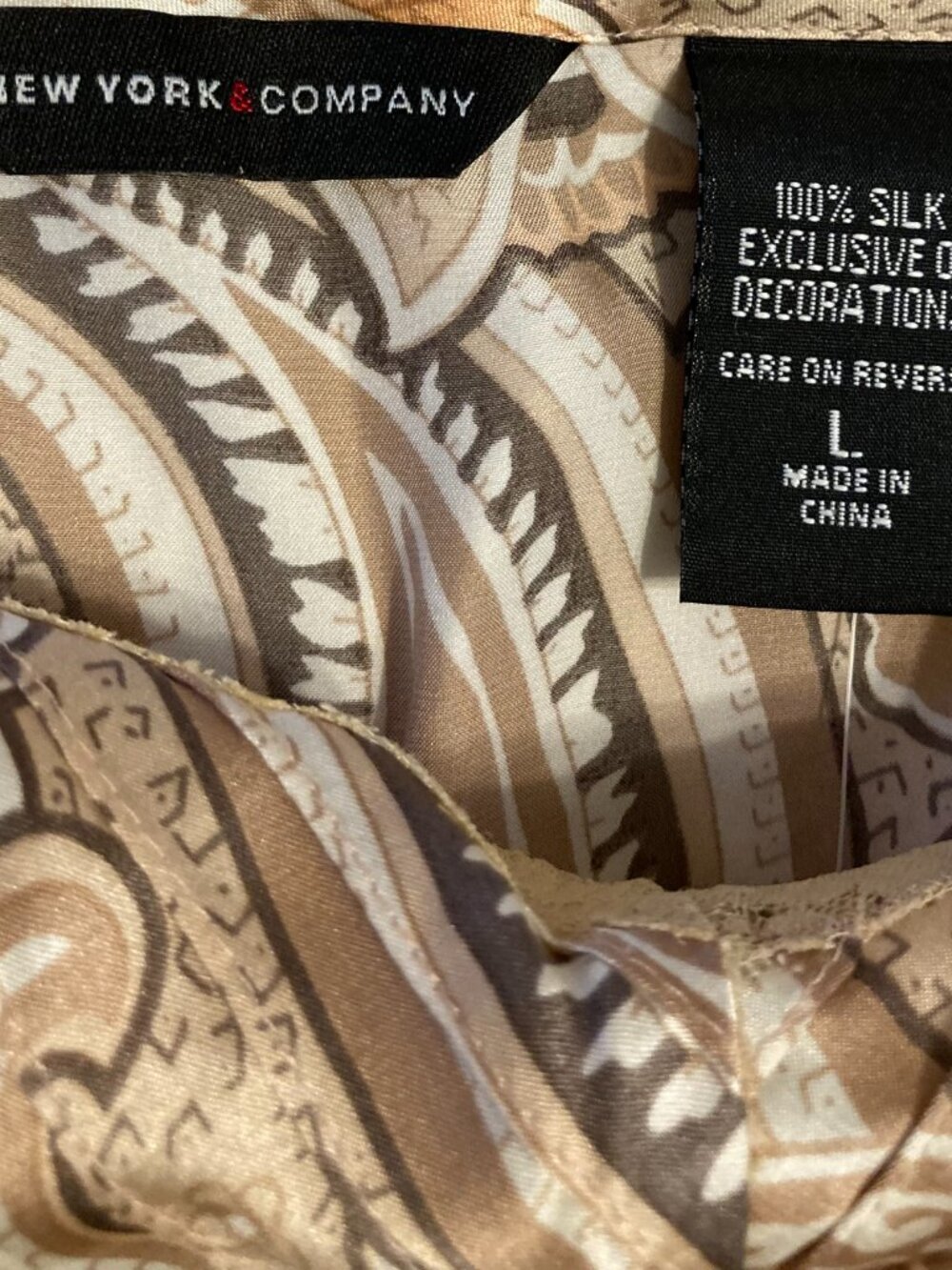 New York & Company silk camisole top size large - Picture 3 of 4
